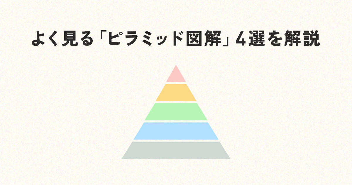 よく見る「ピラミッド図解」4選を解説！意味と使いどころ