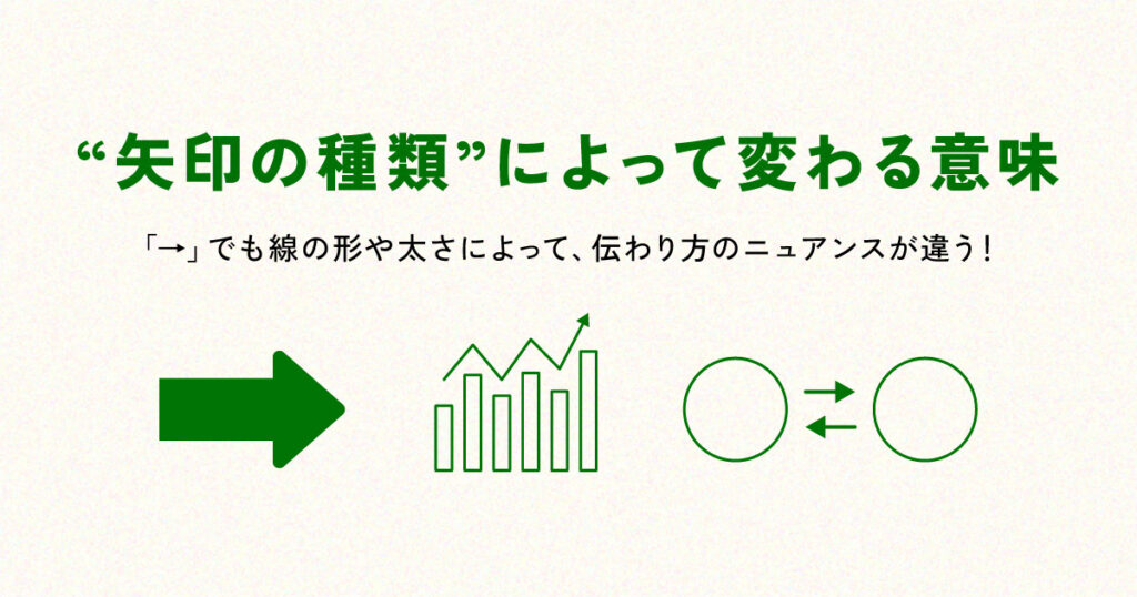 “矢印の種類”によって変わる意味｜図解で伝わり方が変わるデザインのコツ